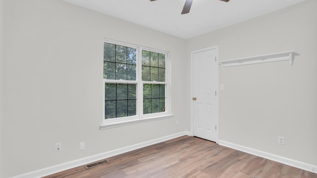 607 Gregory Ln, Lafayette, GA 30728 - unfurnished bedroom with wood finished floors and a ceiling fan