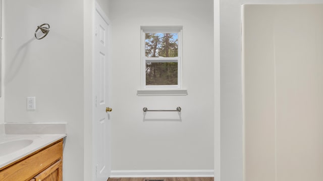 607 Gregory Ln, Lafayette, GA 30728 - bathroom featuring vanity and wood finished floors