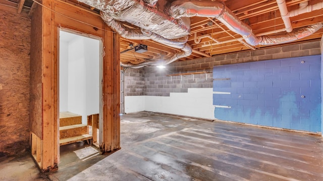 607 Gregory Ln, Lafayette, GA 30728 - unfinished below grade area featuring concrete block wall
