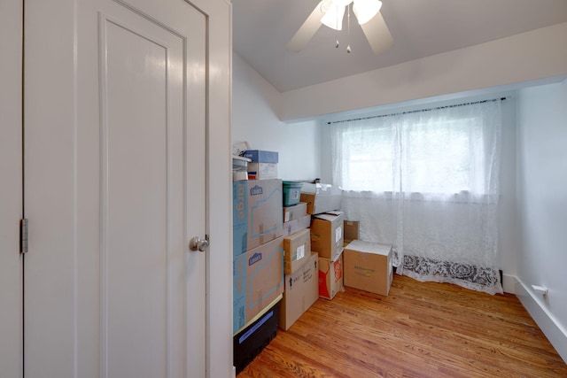 511 Georgia Ave, Signal Mountain, TN 37377 - bedroom with light wood-style flooring and ceiling fan