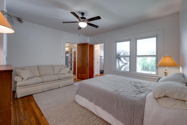 511 Georgia Ave, Signal Mountain, TN 37377 - bedroom featuring wood finished floors and ceiling fan