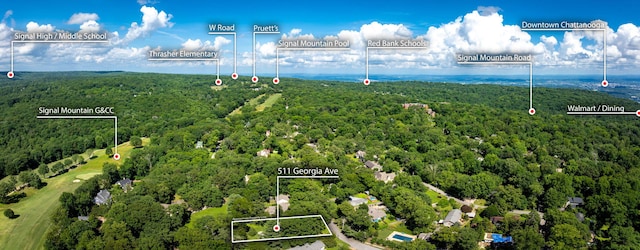 511 Georgia Ave, Signal Mountain, TN 37377 - view of property location with property parcel outlined