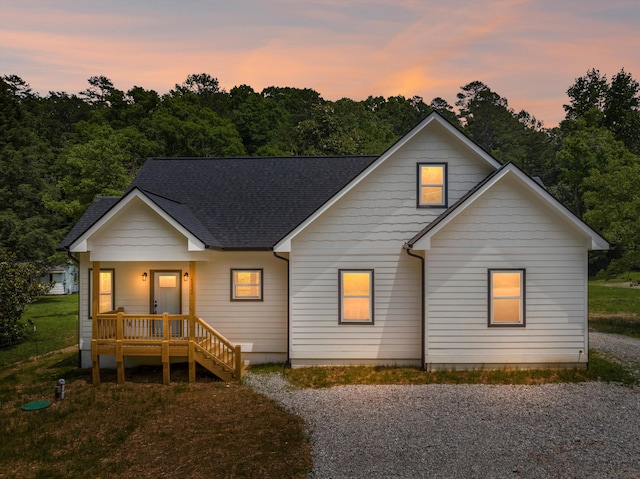 10822 Dallas Hollow Rd, Soddy Daisy, TN 37379 - view of front of house featuring covered porch and a shingled roof