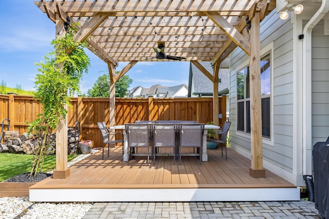 10607 Flicker Way, Apison, TN 37302 - deck featuring a pergola and outdoor dining area