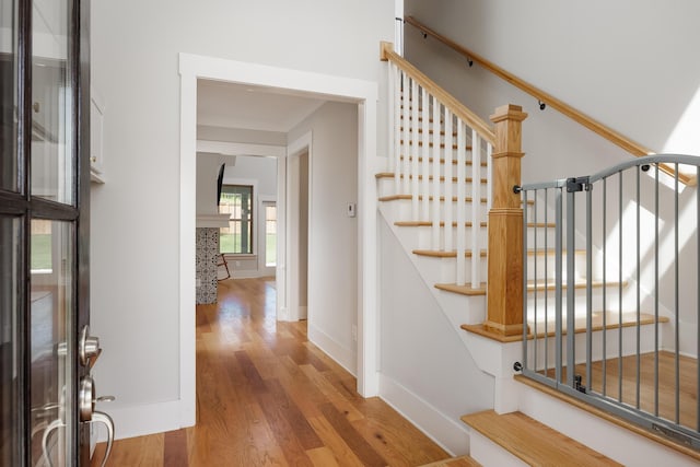 10607 Flicker Way, Apison, TN 37302 - staircase with wood finished floors and baseboards