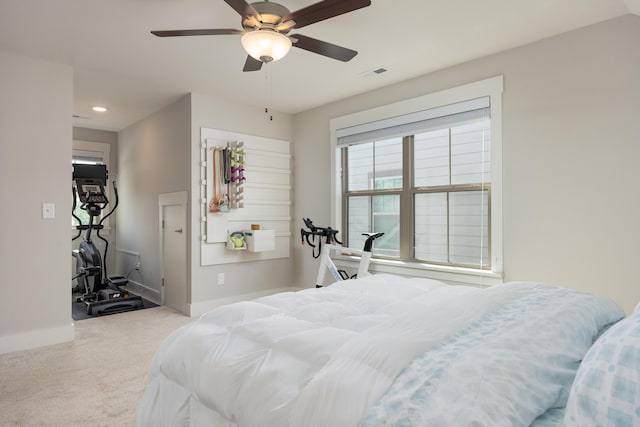 10607 Flicker Way, Apison, TN 37302 - bedroom featuring carpet flooring, ceiling fan, and recessed lighting
