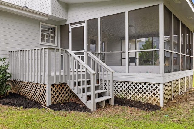 8616 Oak View Dr, Chattanooga, TN 37421 - deck featuring a sunroom