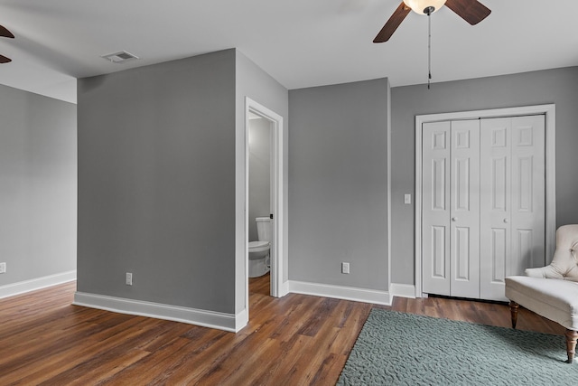 2001 Vine St, Chattanooga, TN 37404 - sitting room featuring a ceiling fan and wood finished floors
