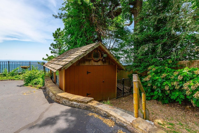 208 S Palisades Dr, Signal Mountain, TN 37377 - view of shed featuring a fenced backyard