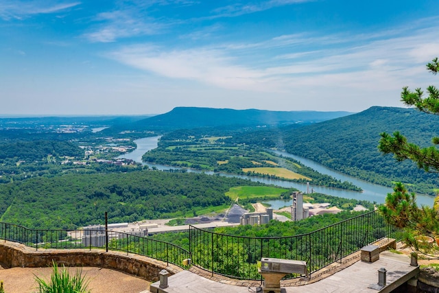 208 S Palisades Dr, Signal Mountain, TN 37377 - view of mountain background with a nearby body of water and a heavily wooded area