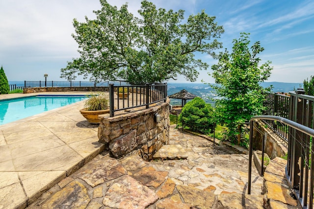 208 S Palisades Dr, Signal Mountain, TN 37377 - view of swimming pool featuring a fenced backyard and a patio