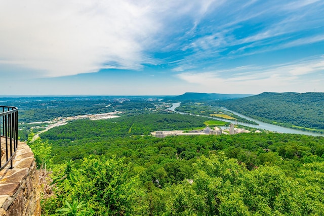 208 S Palisades Dr, Signal Mountain, TN 37377 - aerial view of a large body of water and a heavily wooded area
