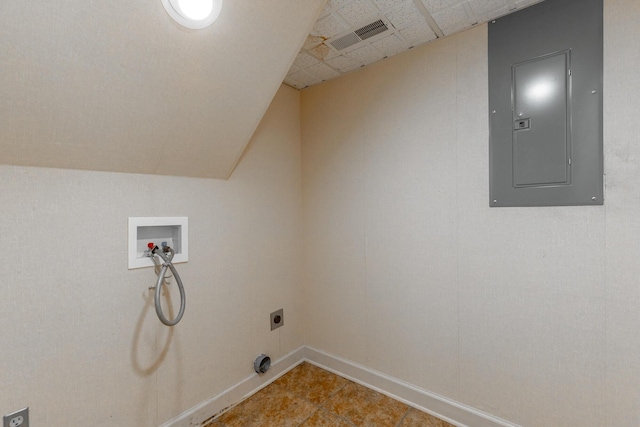 208 S Palisades Dr, Signal Mountain, TN 37377 - laundry area with electric panel, washer hookup, and electric dryer hookup