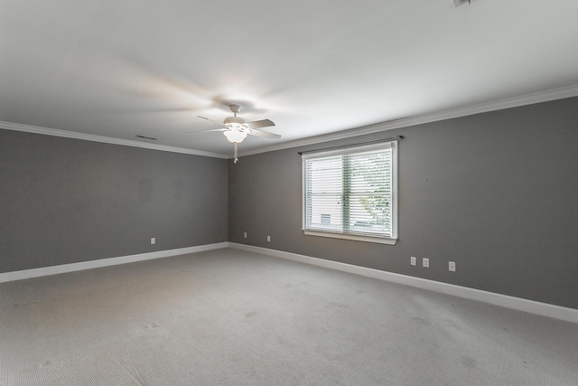 802 Signal Mountain Blvd Unit 121, Signal Mountain, TN 37377 - empty room featuring a ceiling fan, crown molding, and light carpet