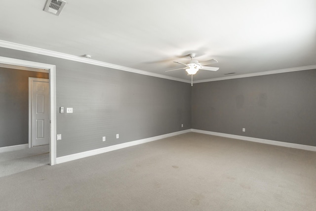 802 Signal Mountain Blvd Unit 121, Signal Mountain, TN 37377 - empty room with ceiling fan, carpet, and crown molding