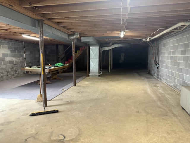 30551 Al Al Unit 71, Bryant, AL 35958 - unfinished below grade area with billiards and stairway