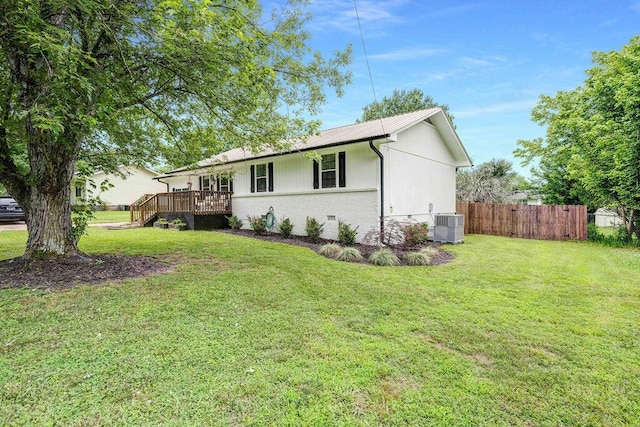414 N Three Notch Rd, Ringgold, GA 30736 - view of side of property featuring a wooden deck and a metal roof