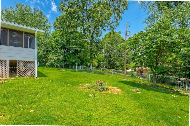 409 Caraway Turn, Chattanooga, TN 37415 - fenced backyard with a sunroom