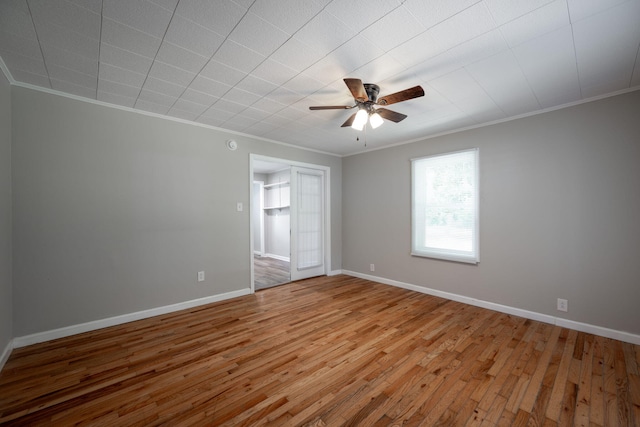 594 Prater Rd, Rossville, GA 30741 - unfurnished room featuring crown molding, light wood-style floors, and ceiling fan