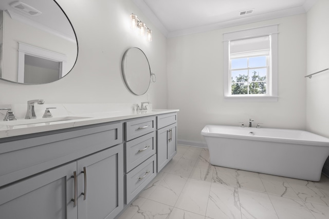 1784 River Breeze Dr, Soddy Daisy, TN 37379 - full bath with marble finish flooring, double vanity, and a soaking tub