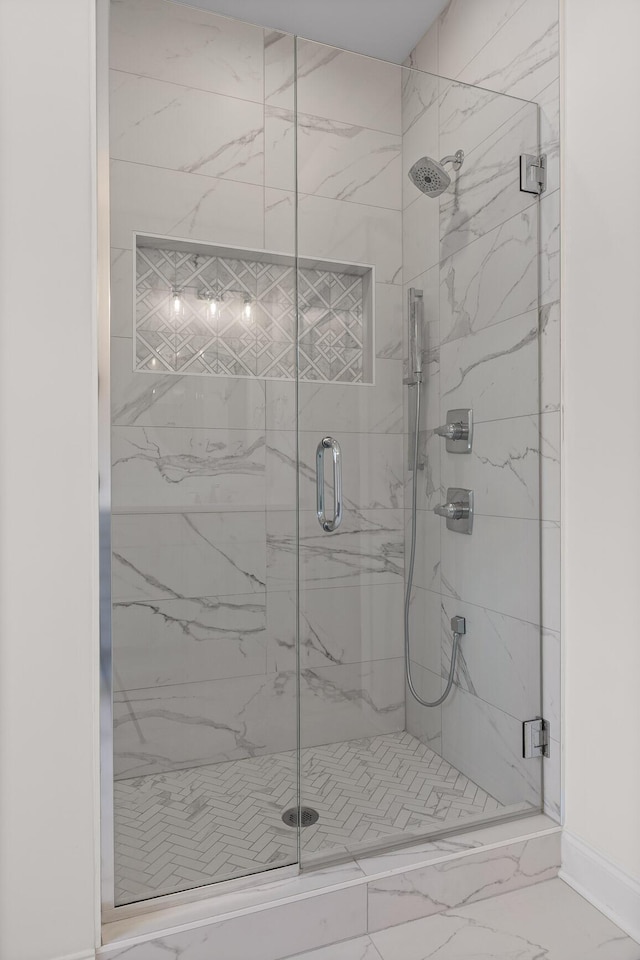 1784 River Breeze Dr, Soddy Daisy, TN 37379 - bathroom with a marble finish shower and marble finish floors
