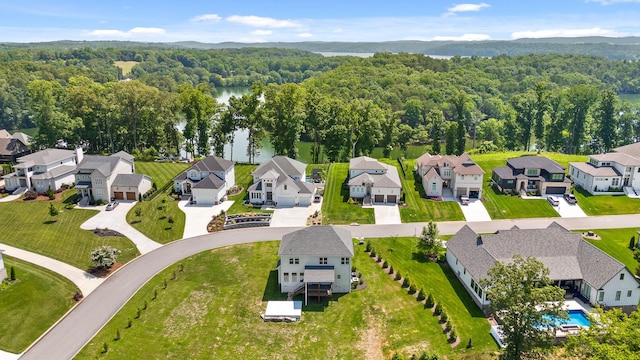 1784 River Breeze Dr, Soddy Daisy, TN 37379 - aerial perspective of suburban area with a heavily wooded area