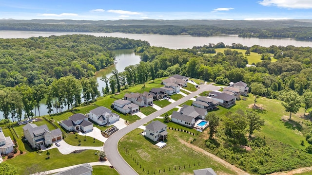 1784 River Breeze Dr, Soddy Daisy, TN 37379 - aerial perspective of suburban area with a nearby body of water and a forest