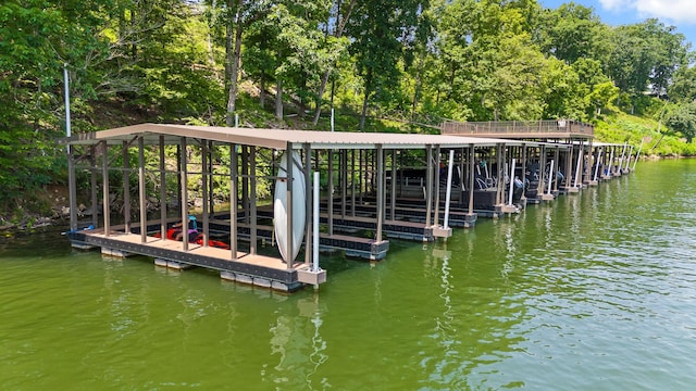 1784 River Breeze Dr, Soddy Daisy, TN 37379 - dock featuring boat lift and a water view