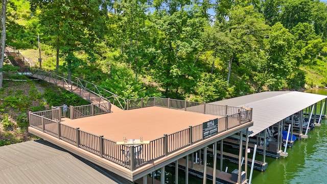 1784 River Breeze Dr, Soddy Daisy, TN 37379 - dock area featuring a water view and boat lift