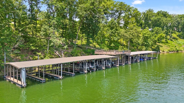 1784 River Breeze Dr, Soddy Daisy, TN 37379 - dock featuring boat lift and a water view