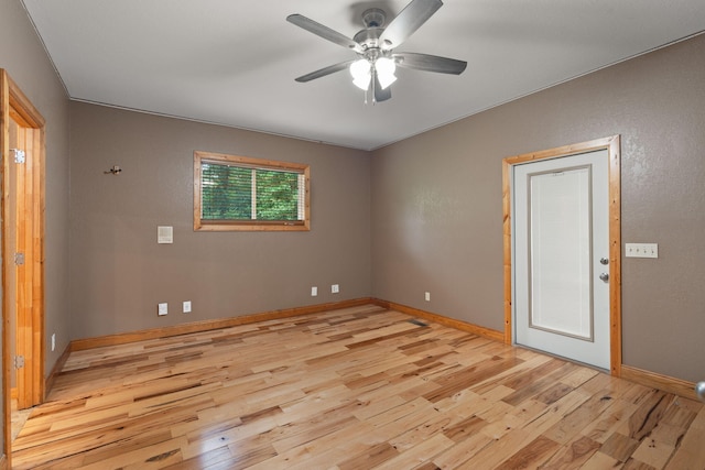 210 Gordon Dr, Chatsworth, GA 30705 - unfurnished room featuring light wood-type flooring and a ceiling fan