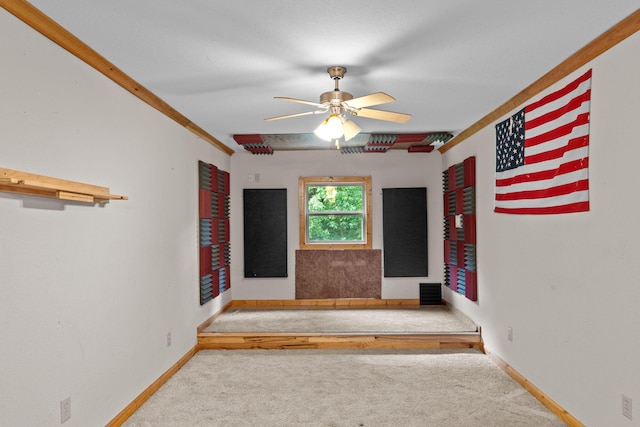 210 Gordon Dr, Chatsworth, GA 30705 - carpeted empty room featuring a ceiling fan and baseboards