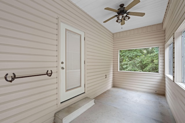 210 Gordon Dr, Chatsworth, GA 30705 - unfurnished sunroom with ceiling fan