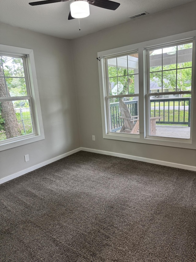 115 Palm Beach Ave, Rossville, GA 30741 - carpeted empty room with ceiling fan and baseboards