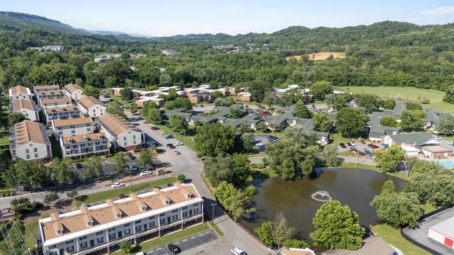 900 Mountain Creek Rd Unit E66, Chattanooga, TN 37405 - bird's eye view of a water and mountain view and a heavily wooded area