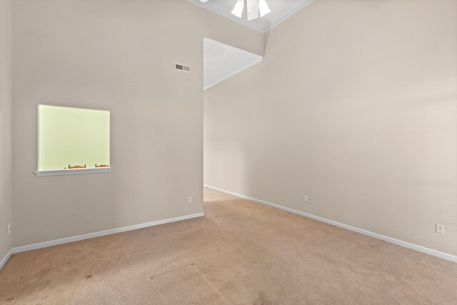 6276 Amber Brook Dr, Hixson, TN 37343 - carpeted empty room featuring ornamental molding and a ceiling fan
