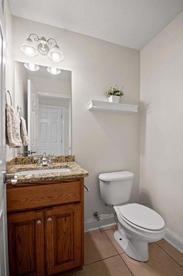 7470 Jester Ct, Ooltewah, TN 37363 - half bath with tile patterned flooring and vanity