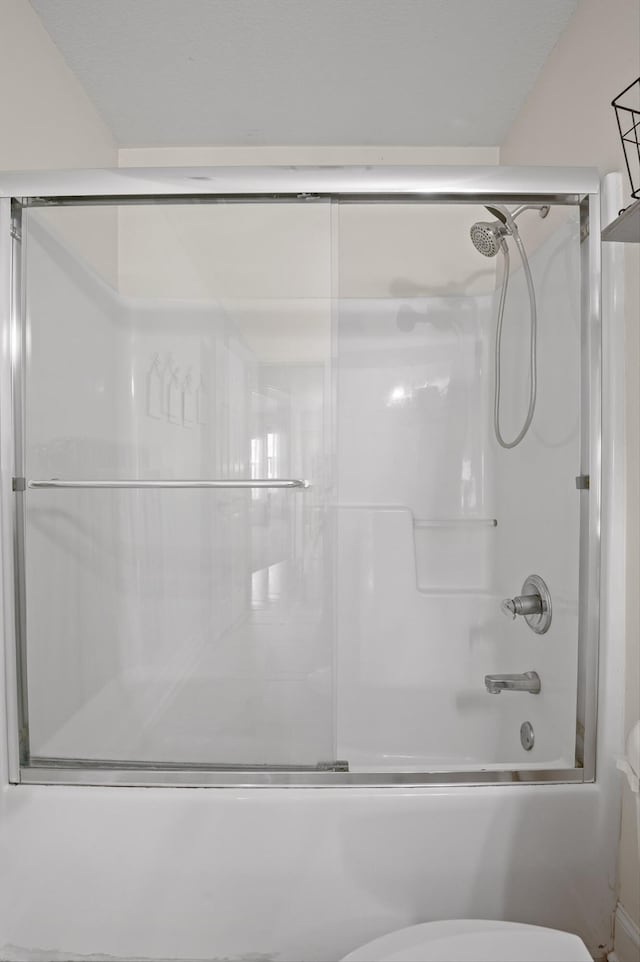 7470 Jester Ct, Ooltewah, TN 37363 - bathroom with toilet and shower / bath combination with glass door