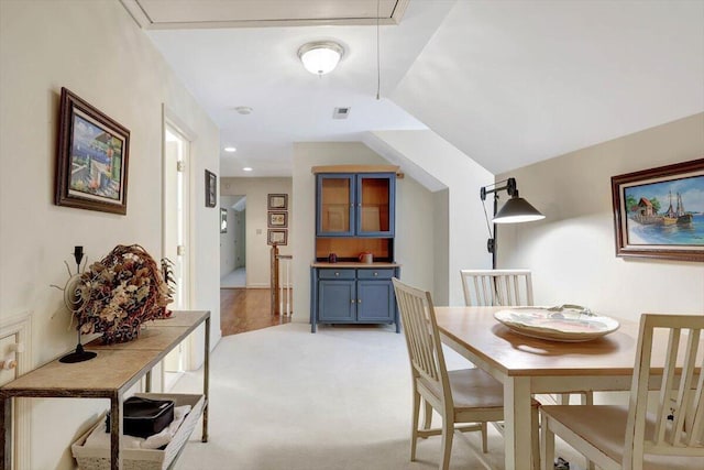 5 Woodland Way, Chattanooga, TN 37419 - dining space featuring attic access and light colored carpet