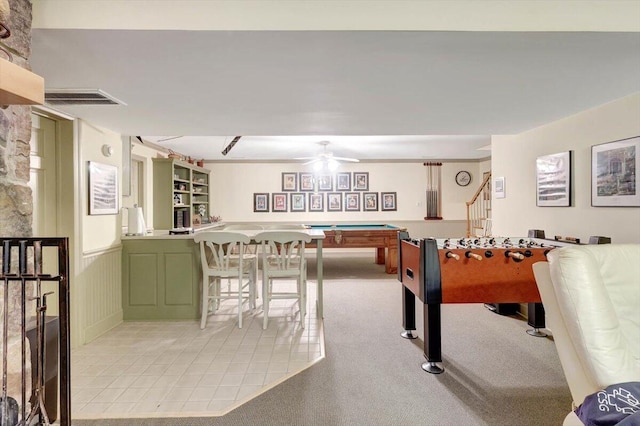 5 Woodland Way, Chattanooga, TN 37419 - playroom featuring ceiling fan and billiards