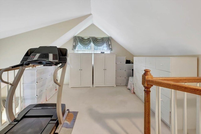 5 Woodland Way, Chattanooga, TN 37419 - exercise room with lofted ceiling and light carpet