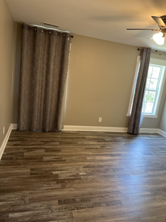 204 Roslyn Ct, Dalton, GA 30720 - empty room featuring ceiling fan and dark wood-type flooring