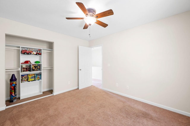 4429 Kayla Cir, Chattanooga, TN 37406 - unfurnished bedroom featuring carpet floors, a closet, and ceiling fan