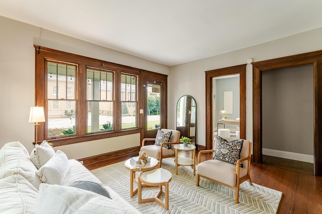 4503 Saint Elmo Ave, Chattanooga, TN 37409 - living area with baseboards and hardwood / wood-style floors
