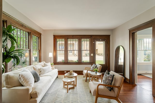 4503 Saint Elmo Ave, Chattanooga, TN 37409 - living room featuring wood finished floors and baseboards