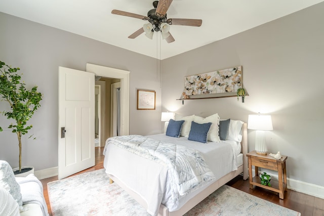 4503 Saint Elmo Ave, Chattanooga, TN 37409 - bedroom with wood finished floors and ceiling fan
