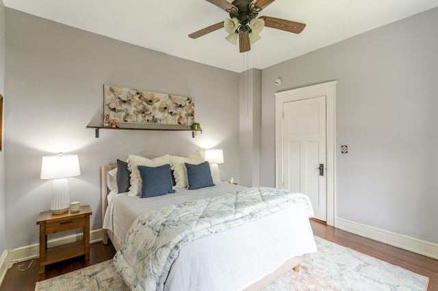 4503 Saint Elmo Ave, Chattanooga, TN 37409 - bedroom with wood finished floors and a ceiling fan