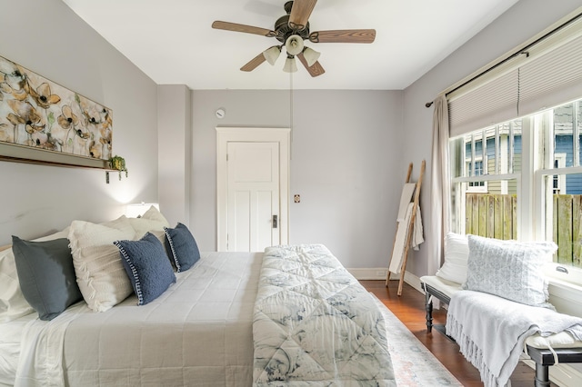 4503 Saint Elmo Ave, Chattanooga, TN 37409 - bedroom with wood finished floors and a ceiling fan