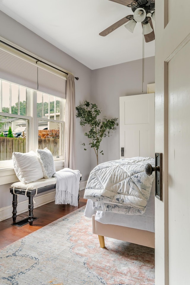 4503 Saint Elmo Ave, Chattanooga, TN 37409 - bedroom featuring wood finished floors and a ceiling fan