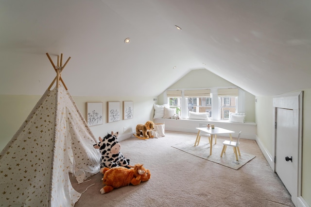 4503 Saint Elmo Ave, Chattanooga, TN 37409 - recreation room featuring vaulted ceiling and carpet